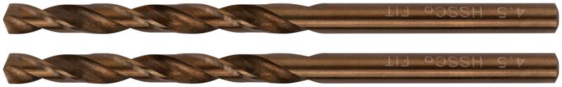  Сверло по металлу HSS с добавкой кобальта 5% Профи в блист. 4.5мм (уп.2шт) FIT 34445 фото в каталоге от BTSprom.by