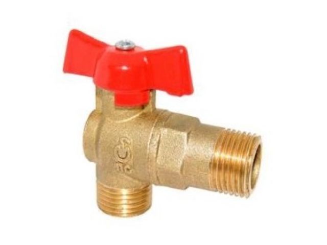 кран шаровый угловой 1/2" х 1/2" для стир. машины pn1,6 мпа, 11б27п17, цветлит (zw10137) zw10137 от BTSprom.by