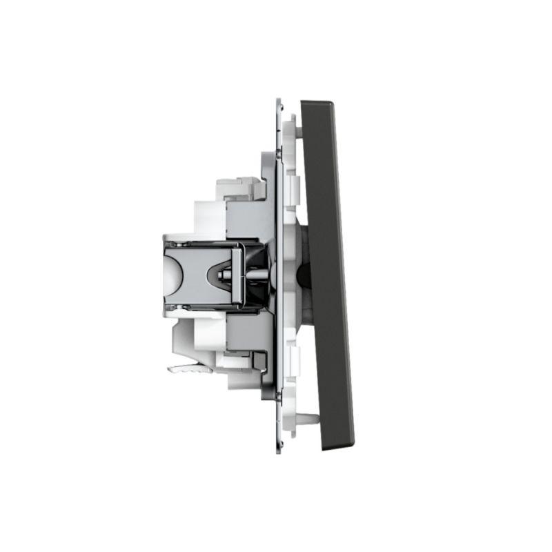  Выключатель кнопочный 1-кл. ArtGallery быстрозажим. клем. механизм базальт SE GAL001415S фото в каталоге от BTSprom.by