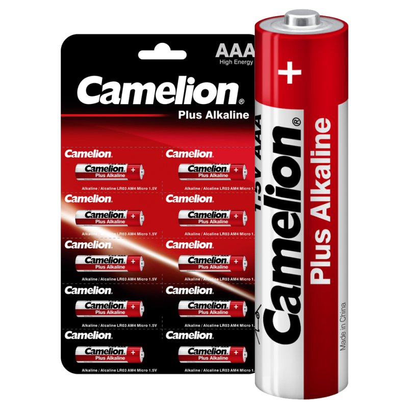 элемент питания алкалиновый aaa/lr03 1.5в plus alkaline lr03-bp1х10p (блист.10шт) camelion 14136 от BTSprom.by