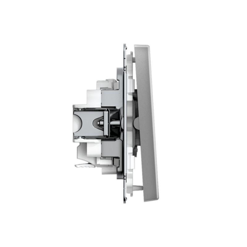  Выключатель 2-кл. ArtGallery 10AX быстрозажим. клем. механизм сталь SE GAL000951S фото в каталоге от BTSprom.by