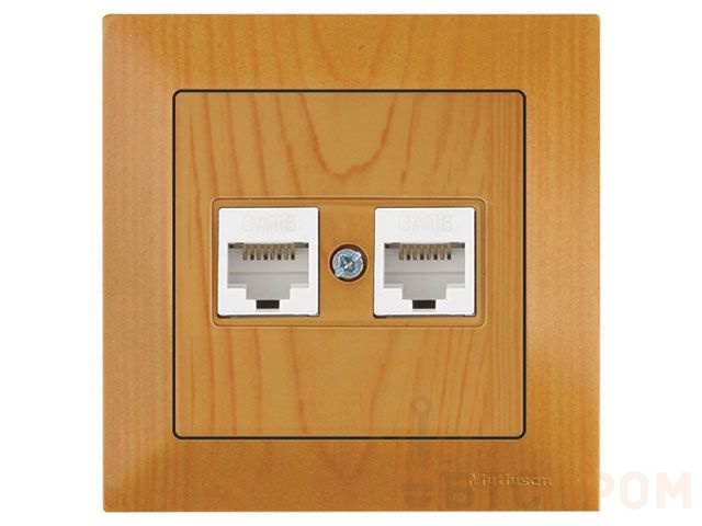 Розетка компьютерная 2xRJ45 (Cat6, скрытая) дуб, DARIA, MUTLUSAN ((2xRJ 45) 8-pin, соединения типа 568A или 568B) 2120 141 0158 фото в каталоге от BTSprom.by  Розетка компьютерная 2xRJ45 (Cat6, скрытая) дуб, DARIA, MUTLUSAN ((2xRJ 45) 8-pin, соединения типа 568A или 568B) 2120 141 0158 фото в каталоге от BTSprom.by