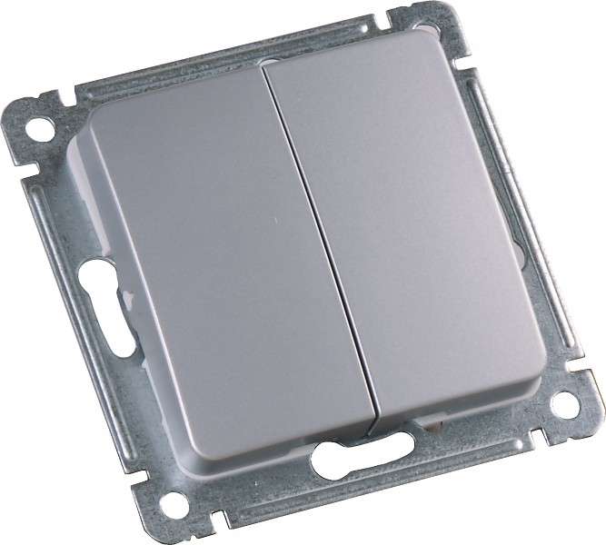 переключатель 2-кл. сп 16а 250в механизм серебр. hegel вс10-4621-06 от BTSprom.by