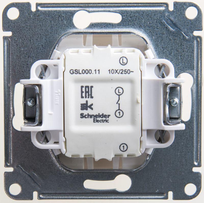 выключатель 1-кл. сп glossa 10а ip20 (сх. 1) 10ax механизм перламутр. se gsl000611 от BTSprom.by