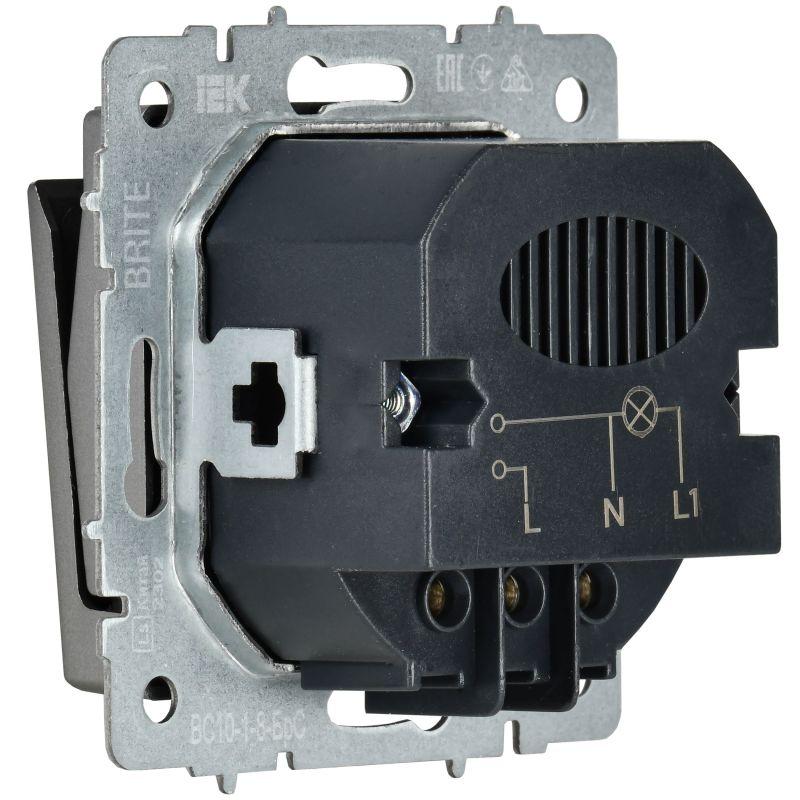  Выключатель карточный BRITE 30А ВС10-1-8-БрС механизм сталь IEK BR-V11-0-10-K46 фото в каталоге от BTSprom.by