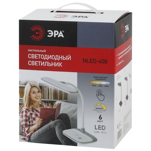  Светильник NLED-458-6W-W настол. бел. ЭРА Б0028457 фото в каталоге от BTSprom.by