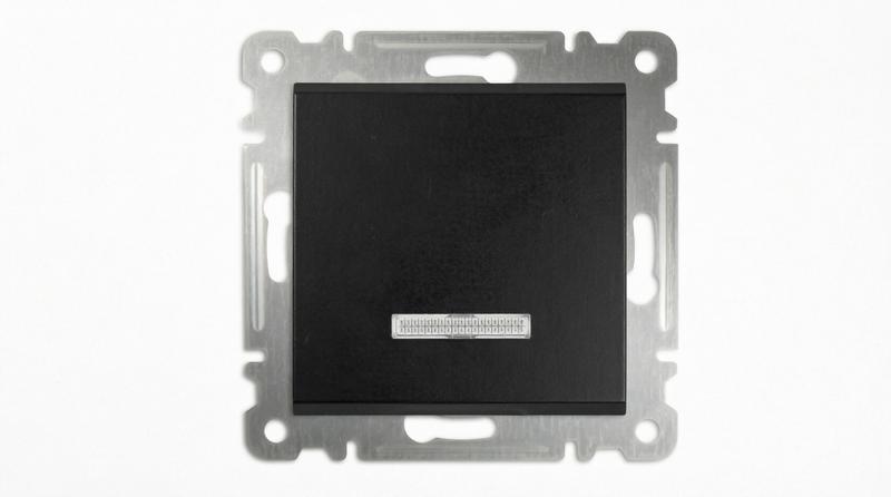 выключатель 1-кл с подсвет. сп 10а ip20 250в механизм черн. makel 57054021 от BTSprom.by