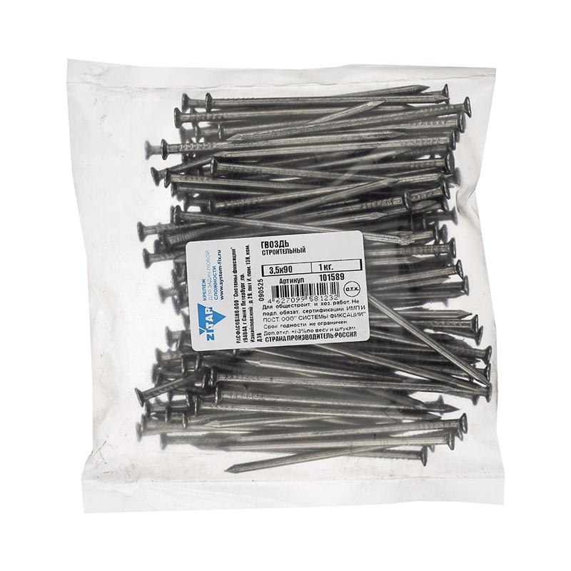 гвоздь строительный 3.5х90 (уп.1кг) tech-krep/zitar 101589 от BTSprom.by