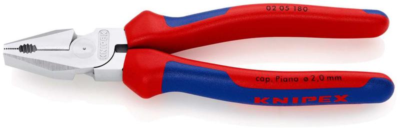 плоскогубцы комбинированные особой мощности l-180мм хром. knipex kn-0205180 от BTSprom.by
