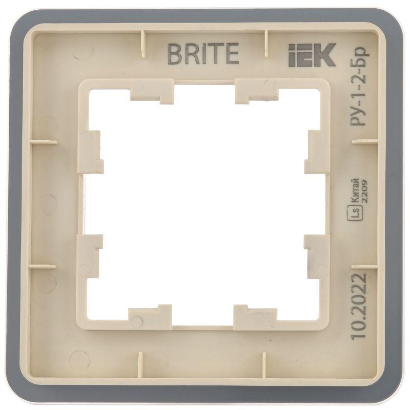  Рамка 1-м BRITE РУ-1-2-Бр стекло песчан. RE IEK BR-M12-G-41-K98 фото в каталоге от BTSprom.by