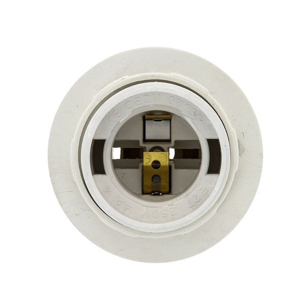  Патрон E27 пластик. с кольцом термостойкий пластик бел. EKF LHP-E27-r фото в каталоге от BTSprom.by