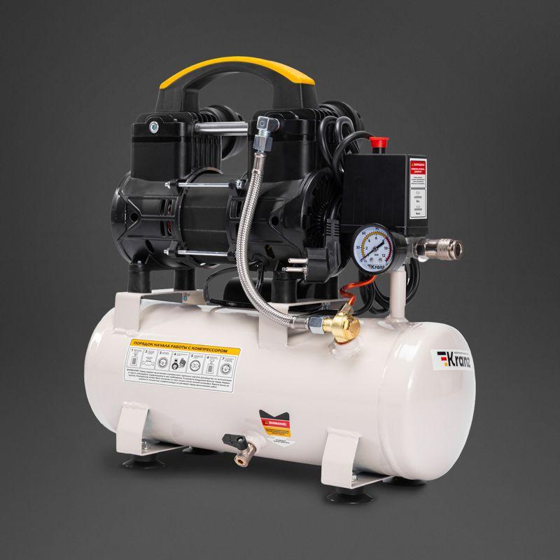  Компрессор воздушный безмасляный KR-850/10 850Вт 140л/мин 10л Kranz KR-16-1161 фото в каталоге от BTSprom.by