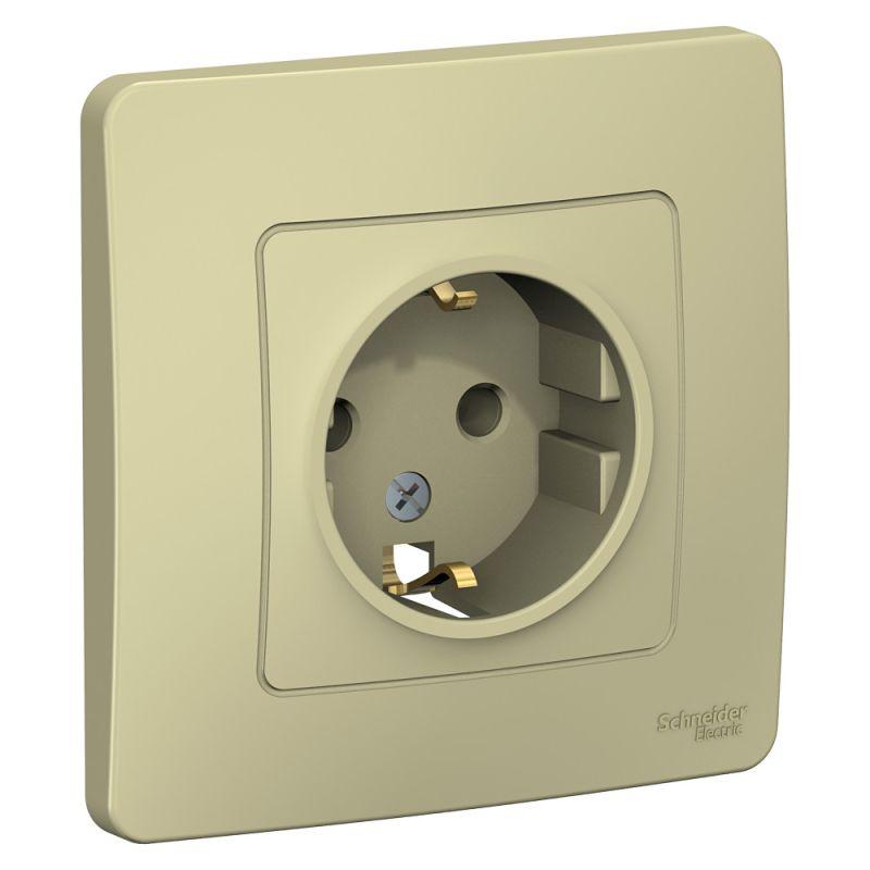 розетка 1-м сп blanca 16а ip20 250в с заземл. без защ. шторок беж. se blnrs001017 от BTSprom.by