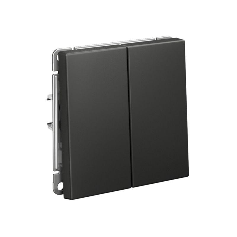  Выключатель 2-кл. ArtGallery 10AX быстрозажим. клем. механизм базальт SE GAL001451S фото в каталоге от BTSprom.by