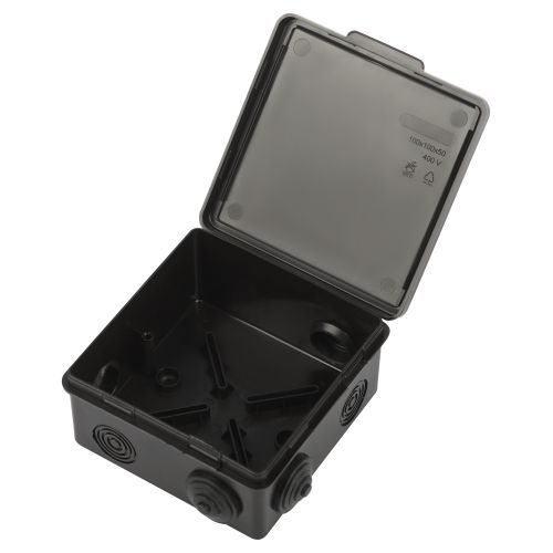  Коробка распаячная ОП 100х100х50мм с гермовводами 8 входов IP54 черн. KOR-100-100-50-8g-B Эра Б0061777 фото в каталоге от BTSprom.by