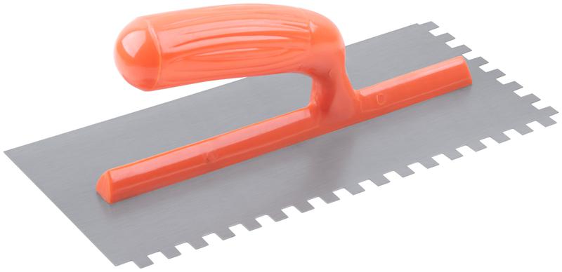  Гладилка зубчатая 280х130мм зуб 8х8мм пластик. ручка стальная КУРС 05138 фото в каталоге от BTSprom.by