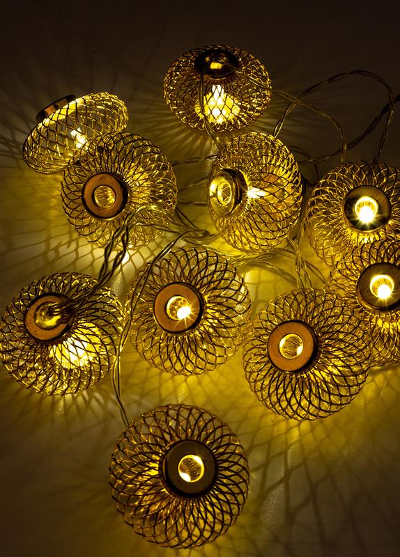 гирлянда светодиодная "фонарики" золото 5х3см 10led тепл. бел. 1.8+0.3м космос koc_gir-b121 от BTSprom.by