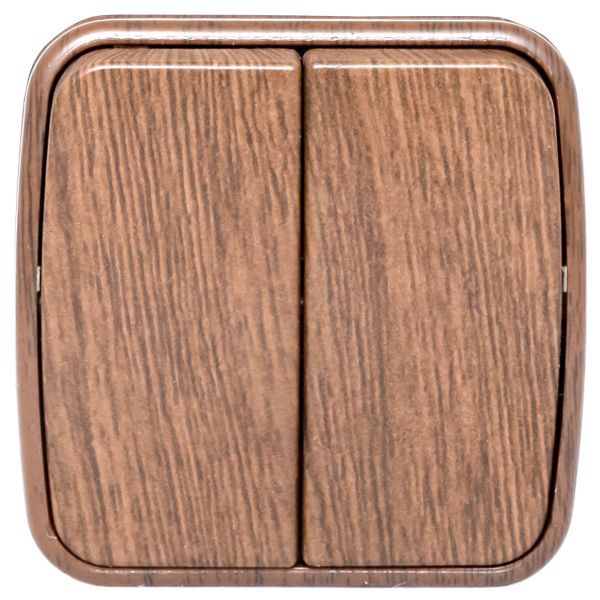  Выключатель 2-кл. 2п ОП Минск 10А IP20 темн. дерево EKF EGV10-023-40 фото в каталоге от BTSprom.by