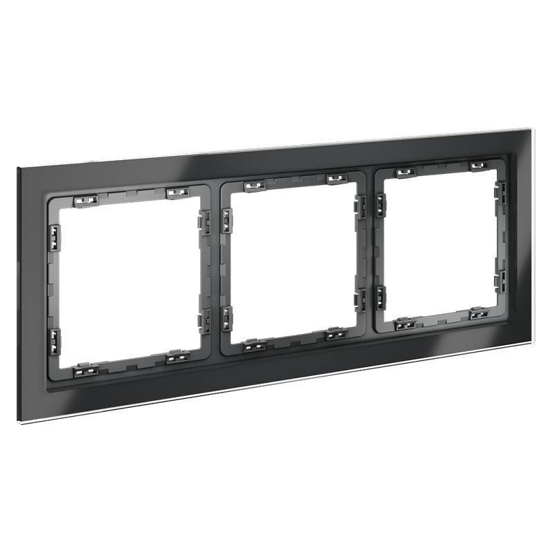  Рамка 3-м S70 стеклян. графит Voltum VLS110307 фото в каталоге от BTSprom.by