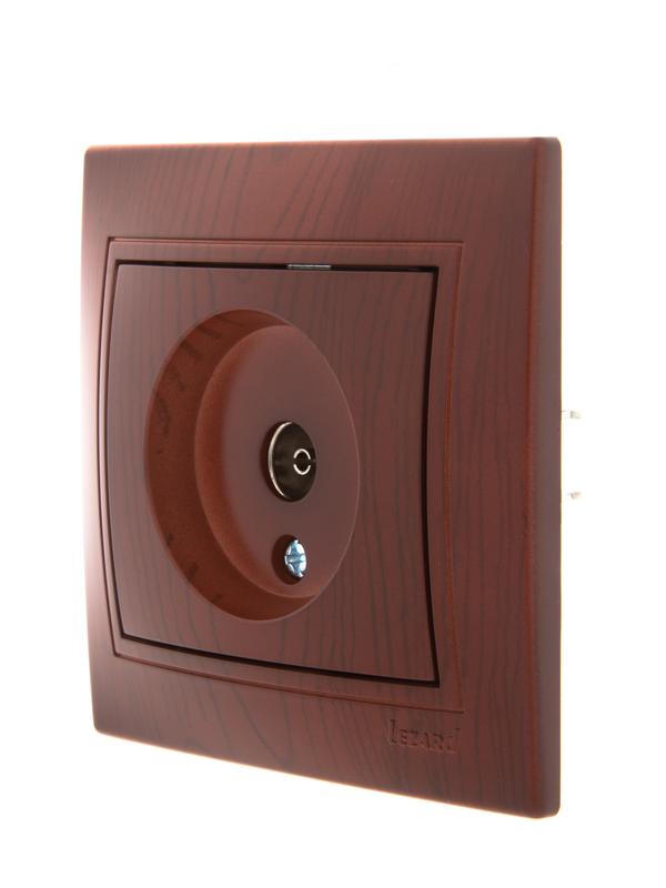  Розетка телевизионная оконечная TV Mira вишня LEZARD 701-0601-130 фото в каталоге от BTSprom.by