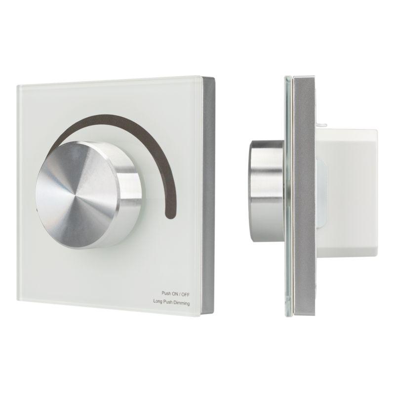 панель smart-p98-dim-g-in white 230в 1.5а 0/1-10в rotary 2.4g стекло arlight 028432 от BTSprom.by