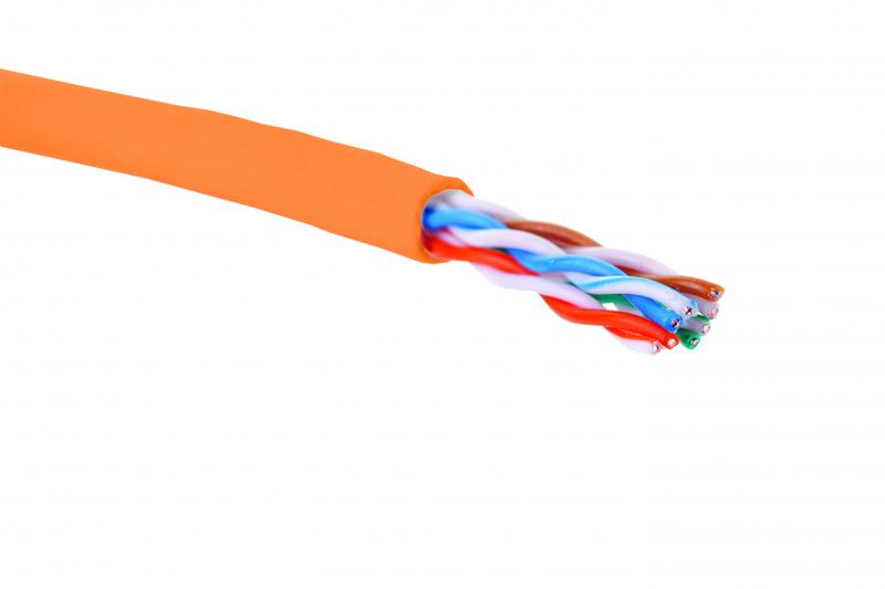 кабель u/utp кат.5e 4 пары 24 awg нгa-hf внутр. прокладки оранж. коробка (305м) eurolan 19c-u5-12or-b305 от BTSprom.by