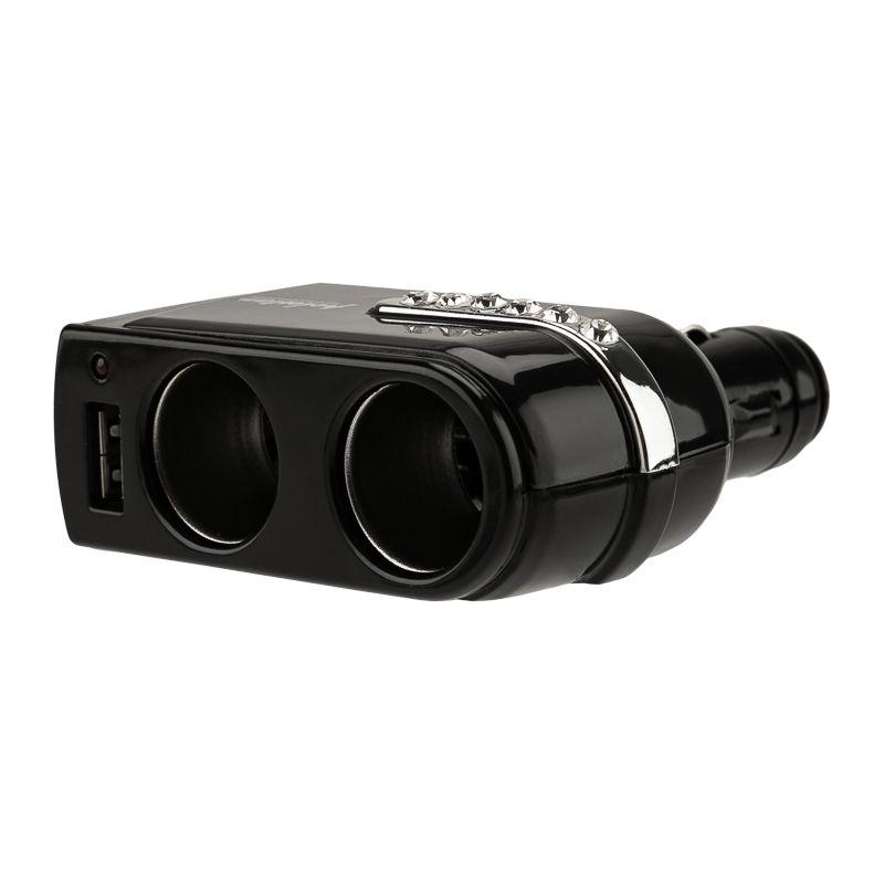  Разветвитель автоприкуривателя 2 гнезда 1хUSB (5 V 1000 mA) Rexant 16-0238 фото в каталоге от BTSprom.by