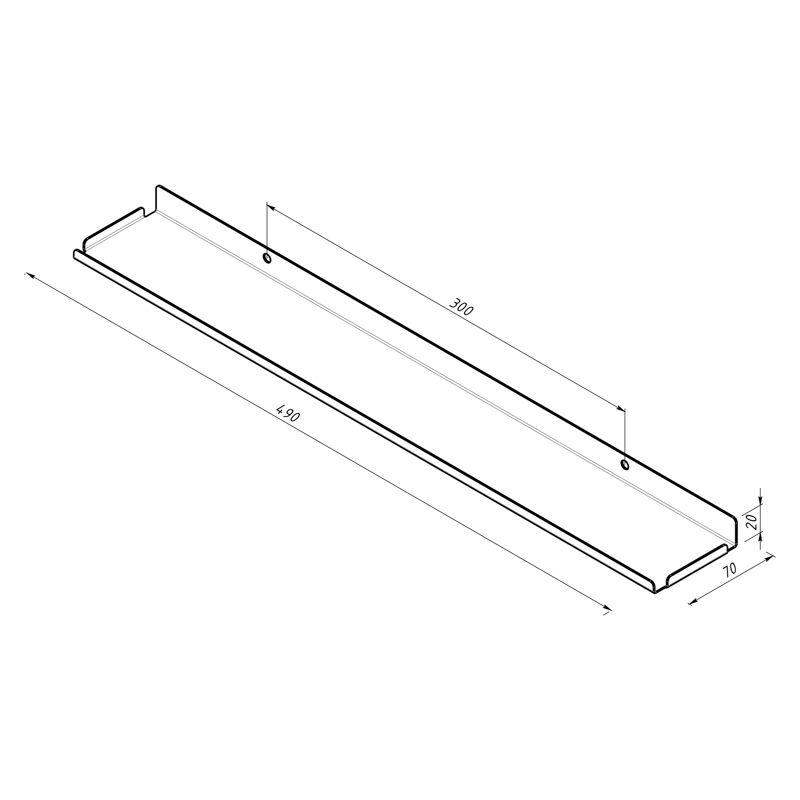  Полка для хранения 490x70мм металлическая настенная черн. Rexant 38-0674 фото в каталоге от BTSprom.by
