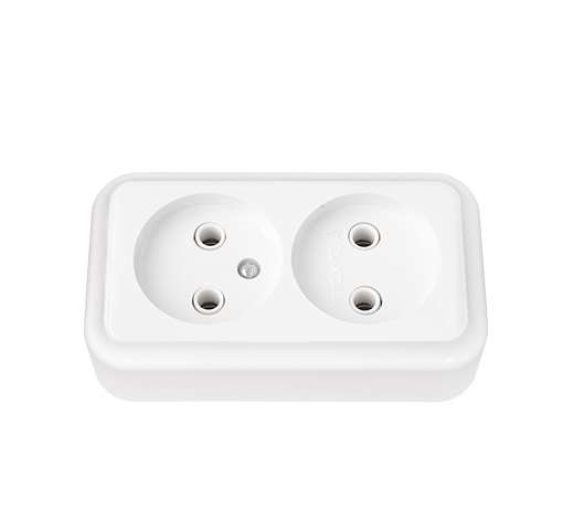 розетка 2-м оп 16а ip20 без заземл. бел. bylectrica ра16-260 от BTSprom.by