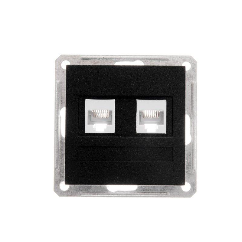 розетка компьютерная 2-м сп w59 rj45 кат.5e механизм черн. бархат se rsi-251kk5e-6-86 от BTSprom.by
