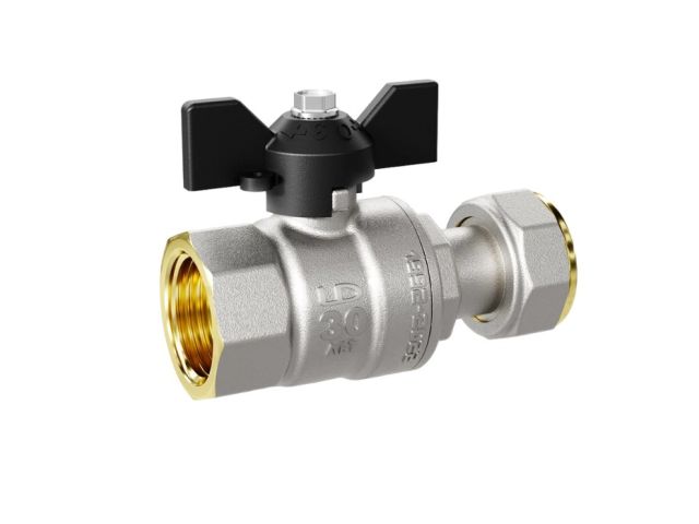 кран шаровый с накидной гайкой 1/2" вн.-вн. бабочка, ld ld.47.346.15 от BTSprom.by