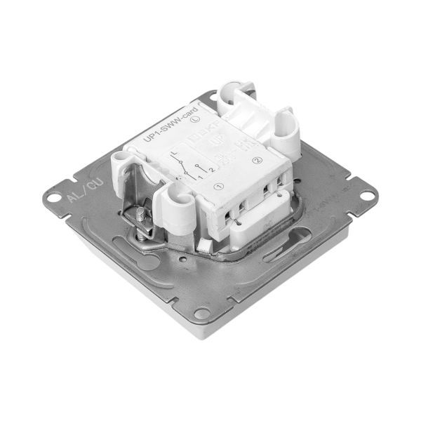  Выключатель карточный Эпика с подсветкой механизм бел. EKF UP1-SWW-card фото в каталоге от BTSprom.by