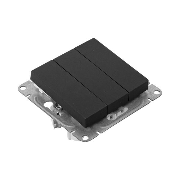  Выключатель 3-кл. СП Эпика механизм черн. EKF UP1-SWB-31 фото в каталоге от BTSprom.by