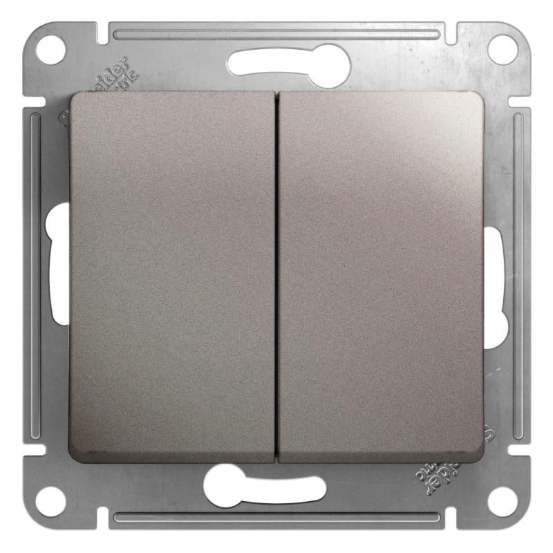 переключатель проходной 2-кл. сп glossa 10а ip20 (сх. 6) 10ax механизм платина se gsl001265 от BTSprom.by