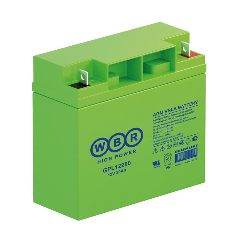  Аккумулятор 12В 20А.ч WBR GPL12200 WBR фото в каталоге от BTSprom.by