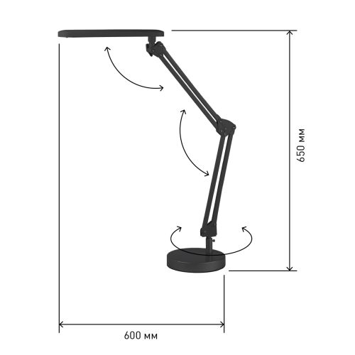  Светильник NLED-440-7W-BK настол. черн. ЭРА Б0008000 фото в каталоге от BTSprom.by