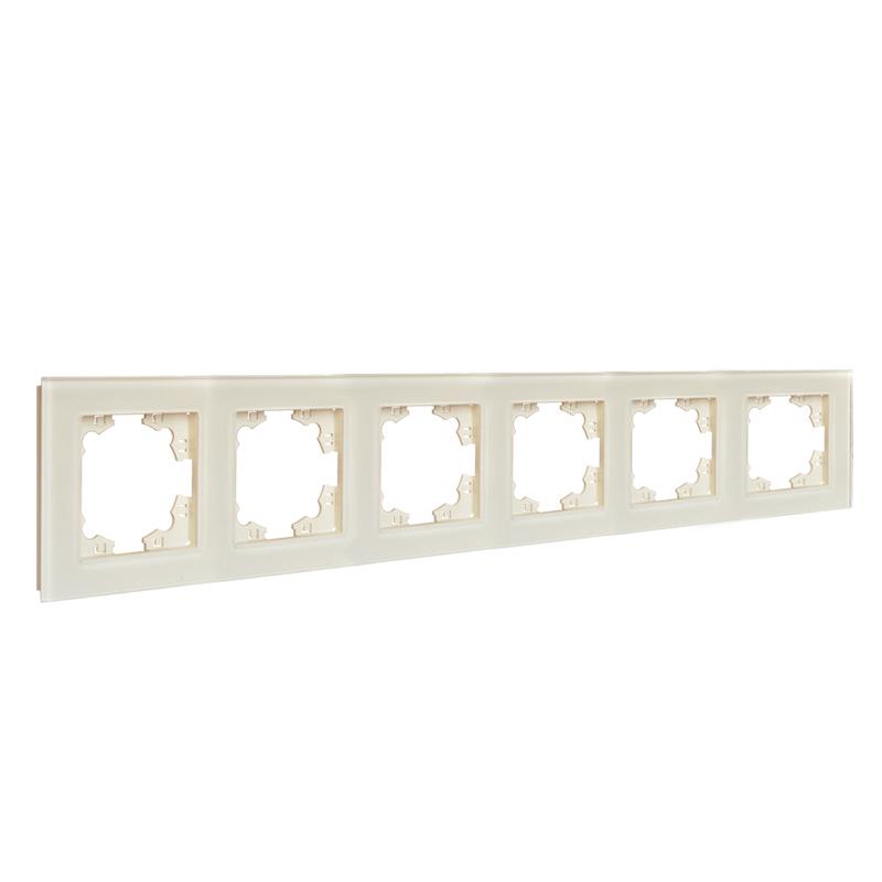  Рамка 6-м Афина стеклянная сл. кость (ivory) UNIVersal 2277 фото в каталоге от BTSprom.by