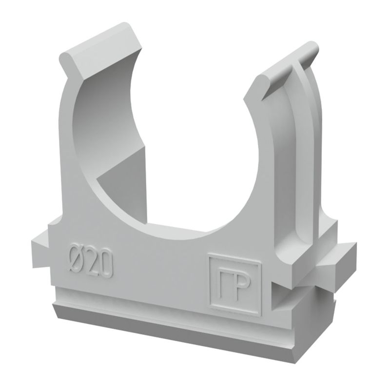 держатель для труб (клипса) d20мм абс-пластик кор. (уп.100шт) промрукав pr.02620 от BTSprom.by