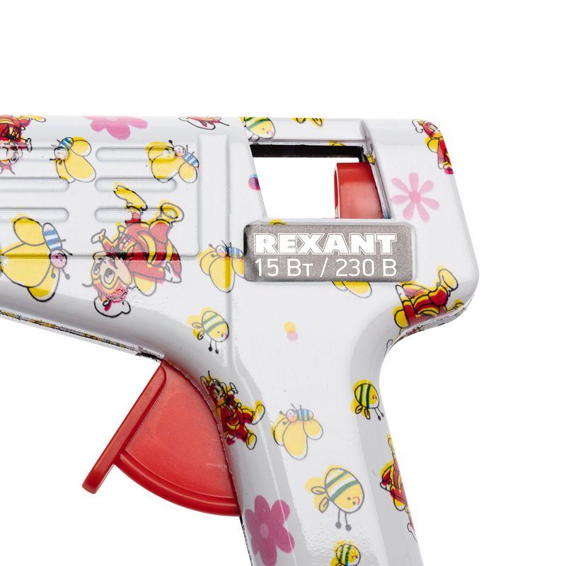  Пистолет клеевой 15Вт малый + набор цветных стержней (12шт) (блист.) Rexant 12-0112 фото в каталоге от BTSprom.by