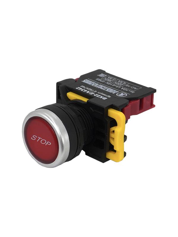 выключатель кнопочный вк22-ea4342 с символом "stop" 1нз цилиндр d22мм ip65 красн. электротехник et924746 от BTSprom.by