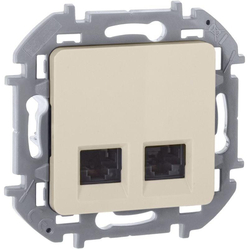 розетка компьютерная 2-м inspiria rj45 кат.6 utp механизм сл. кость iek 673841 от BTSprom.by