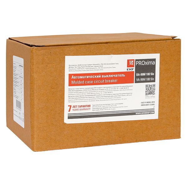  Выключатель автоматический 4п 100/80А 5In 35кА ВА-99М PROxima EKF mccb99-4P5In100-80m фото в каталоге от BTSprom.by