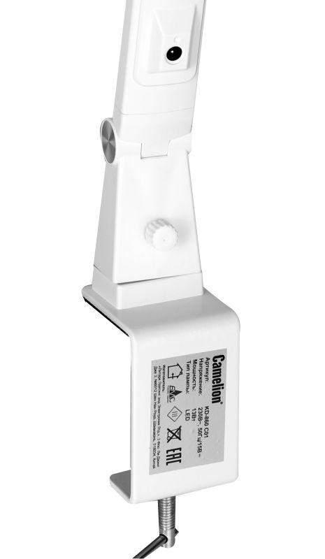 Светильник светодиодный KD-860 C01 LED наст.на струбц. 13Вт 230В 850лм сенс.рег.ярк и цвет.темп. бел. Camelion 13895 фото в каталоге от BTSprom.by  Светильник светодиодный KD-860 C01 LED наст.на струбц. 13Вт 230В 850лм сенс.рег.ярк и цвет.темп. бел. Camelion 13895 фото в каталоге от BTSprom.by