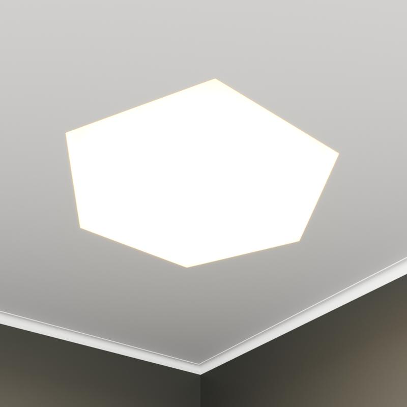 светильник светодиодный rve-lbx-hexa-946-vg 88вт 4000к 946х825х110мм шестиугольник встраив. под шпаклевку бел. rvelektro rve00003443 от BTSprom.by