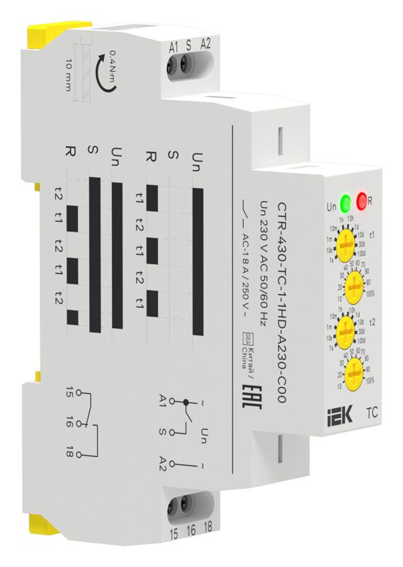 реле циклическое tc 1 контакт 230в ac iek ctr-430-tc-1-1hd-a230-c00 от BTSprom.by