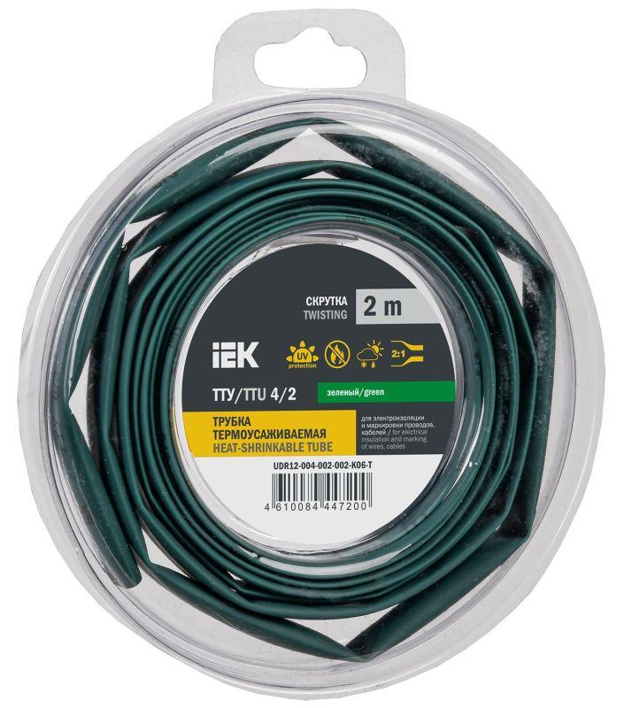 трубка термоусадочная тту нг-ls 4/2 зел. (уп.2м) iek udr12-004-002-002-k06-t от BTSprom.by