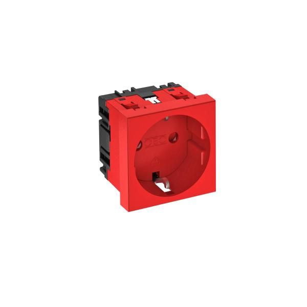 розетка 1-м 1мод. std-d0 sro1 16а 250в 0град. 45х45 с заземл. защ. шторки красн. obo 6120014 от BTSprom.by