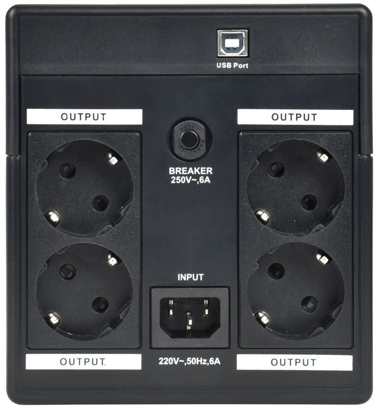  Источник бесперебойного питания ELECTRA ET 1.2кВ.А/720Вт с АКБ 2х7А.ч USB Schuko ITK EET-1200VA-1-002-S фото в каталоге от BTSprom.by