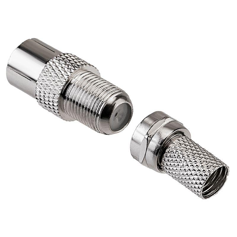  Набор разъемов антенных ТВ №7 (1 переходник гнездо F - штекер TV; 1 F-разъем RG-6) Rexant 06-0035-A фото в каталоге от BTSprom.by