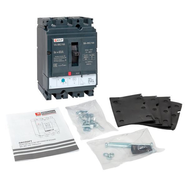  Выключатель автоматический 3п 100/63А 36кА ВА-99C Compact NS PROxima EKF mccb99C-100-63 фото в каталоге от BTSprom.by